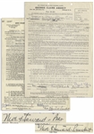 Two 1963 Contracts Signed by Moe Howard Regarding Three Stooges Performances -- One Measures 8.5 x 12, the Other 8.5 x 14 -- Very Good Condition